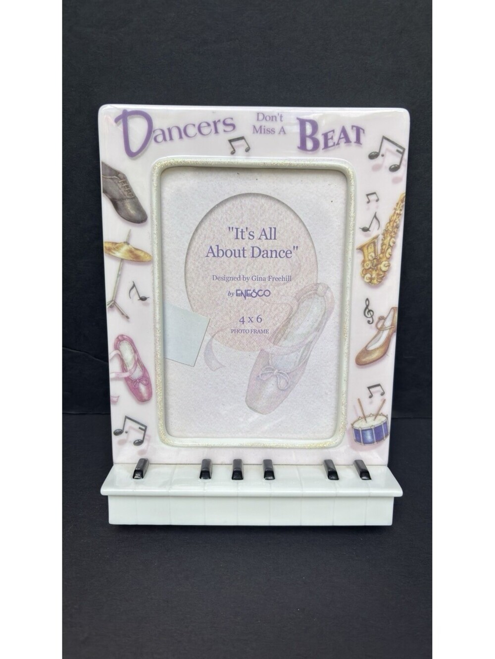 Piano Music Dance Photo Frame “It’s All About Dance” RARE 2002 ENESCO